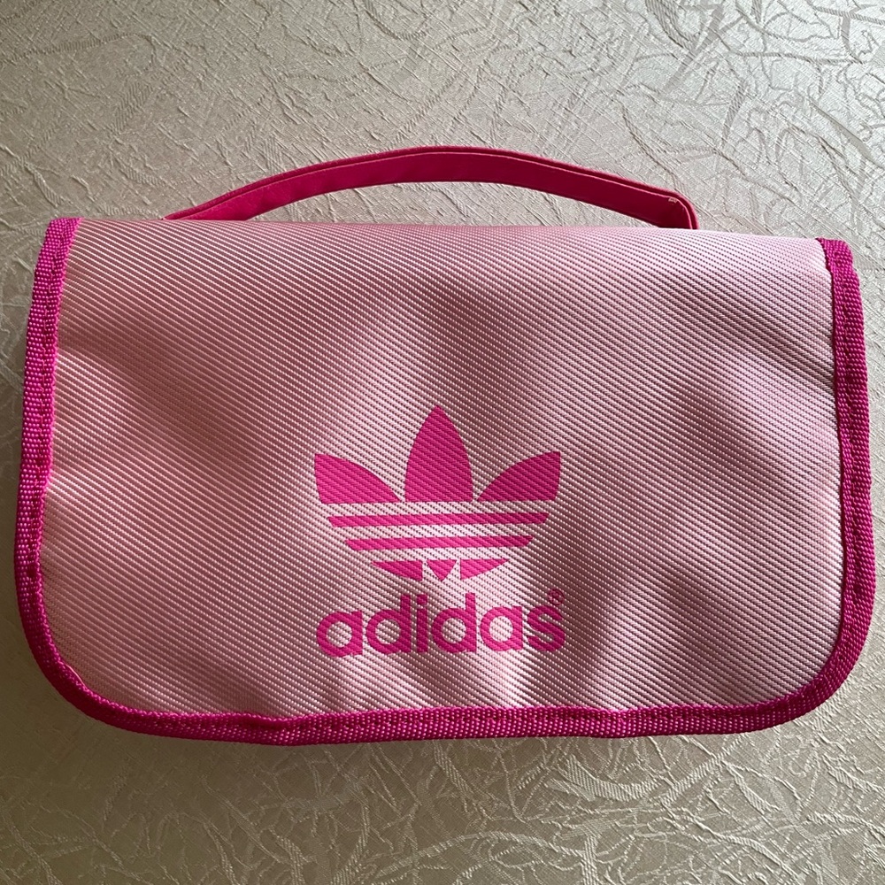 New! Adidas Pink Hanging Toiletry Bag